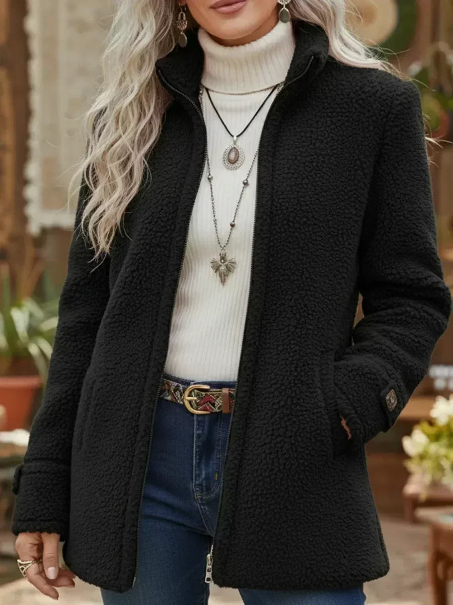 Judith | Giacca a zip completa con colletto alto
