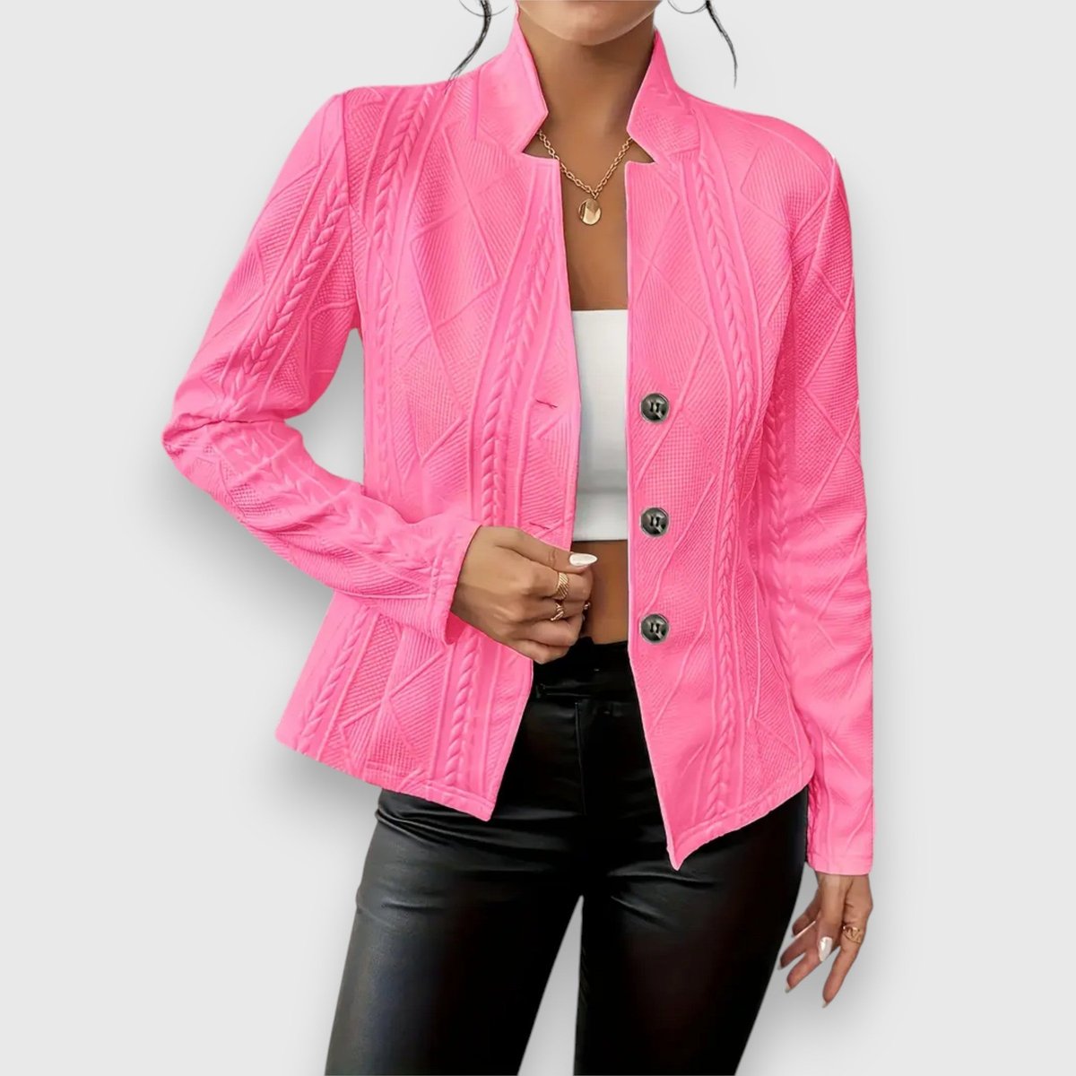 Loretta | Cardigan con Bottoni Testurizzati
