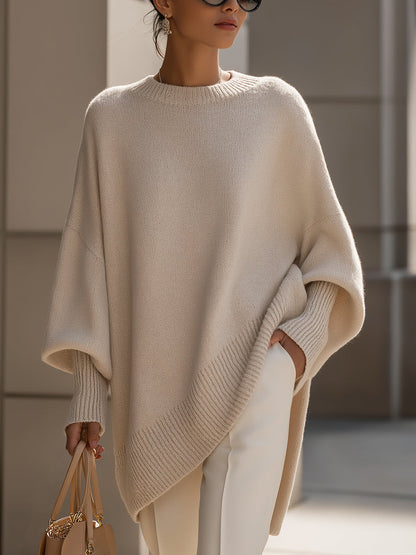 Jennifer | Maglione Oversize Drappeggiato con Collo Largo
