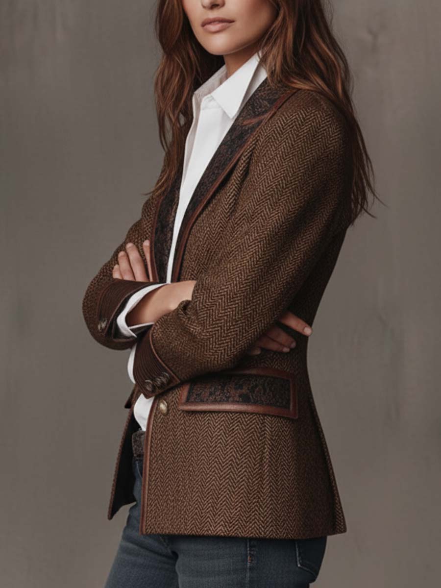 Gisèle | Blazer con Inserti a Zigzag