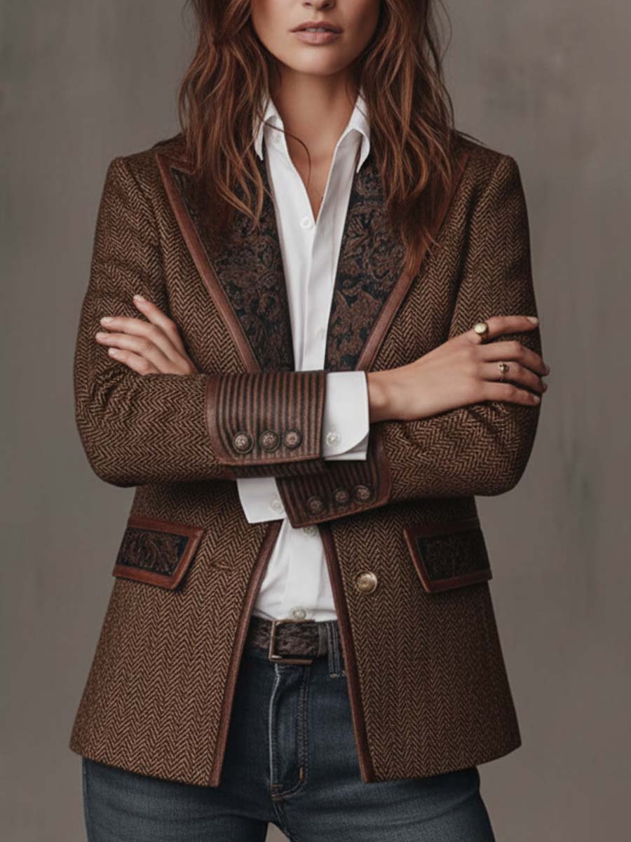 Gisèle | Blazer con Inserti a Zigzag