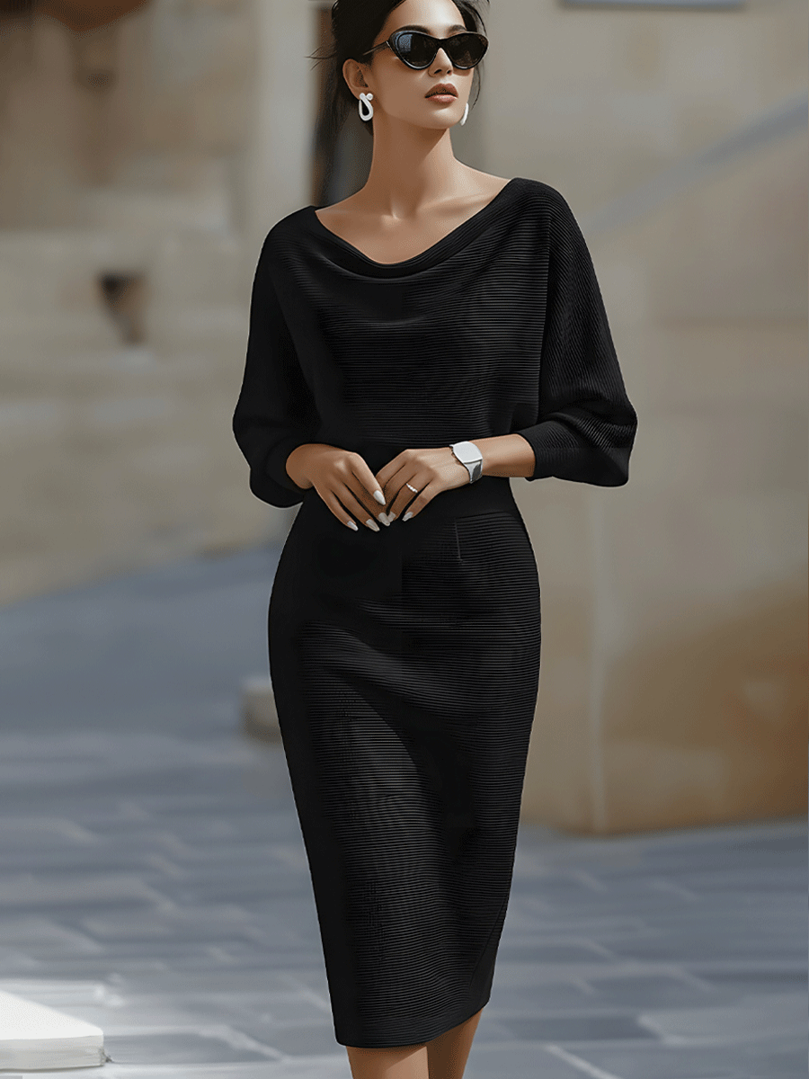 Alice | Vestito midi drappeggiato bianco