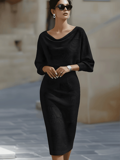 Alice | Vestito midi drappeggiato bianco