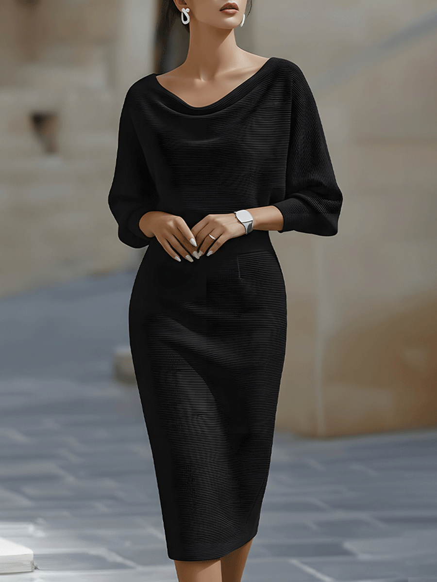 Alice | Vestito midi drappeggiato bianco