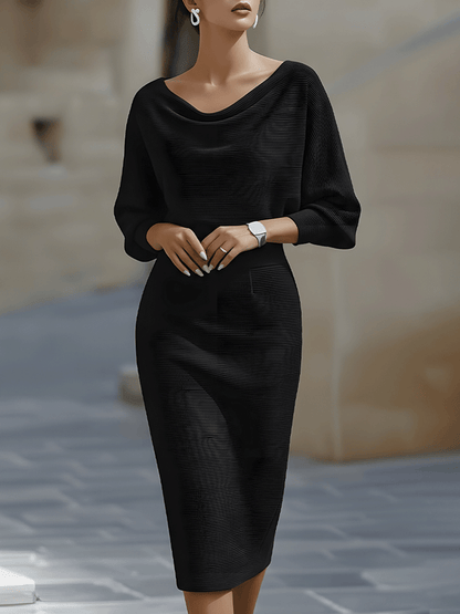 Alice | Vestito midi drappeggiato bianco