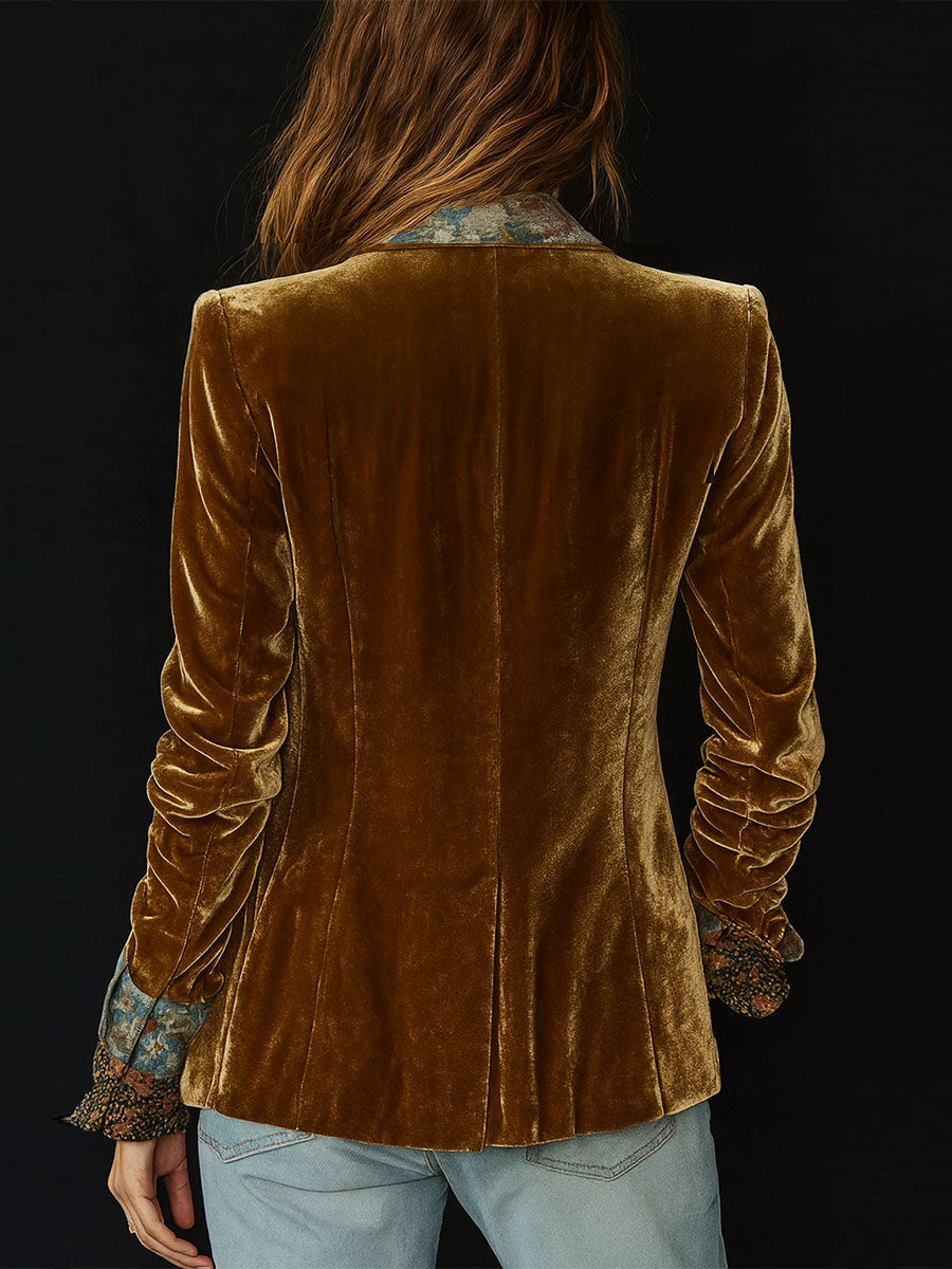 Marcelline | Blazer Patchwork Stampato Floreale Vintage