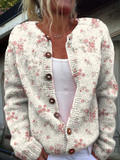 Evanthea™ | Cardigan in Maglia Floreale Vintage