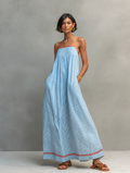 Alma · Vestito Blu con Spalline Sottile e Tasche