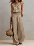 VALERIA | Tuta con Scollatura Halter e Gamba Lunga