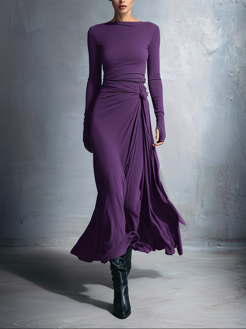 Naomie | Abito Maxi con Nodo Laterale