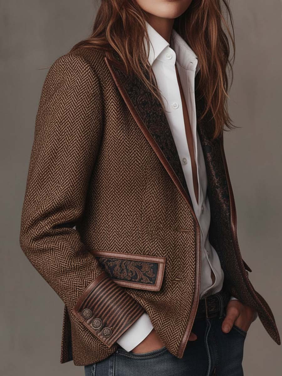 Gisèle | Blazer con Inserti a Zigzag