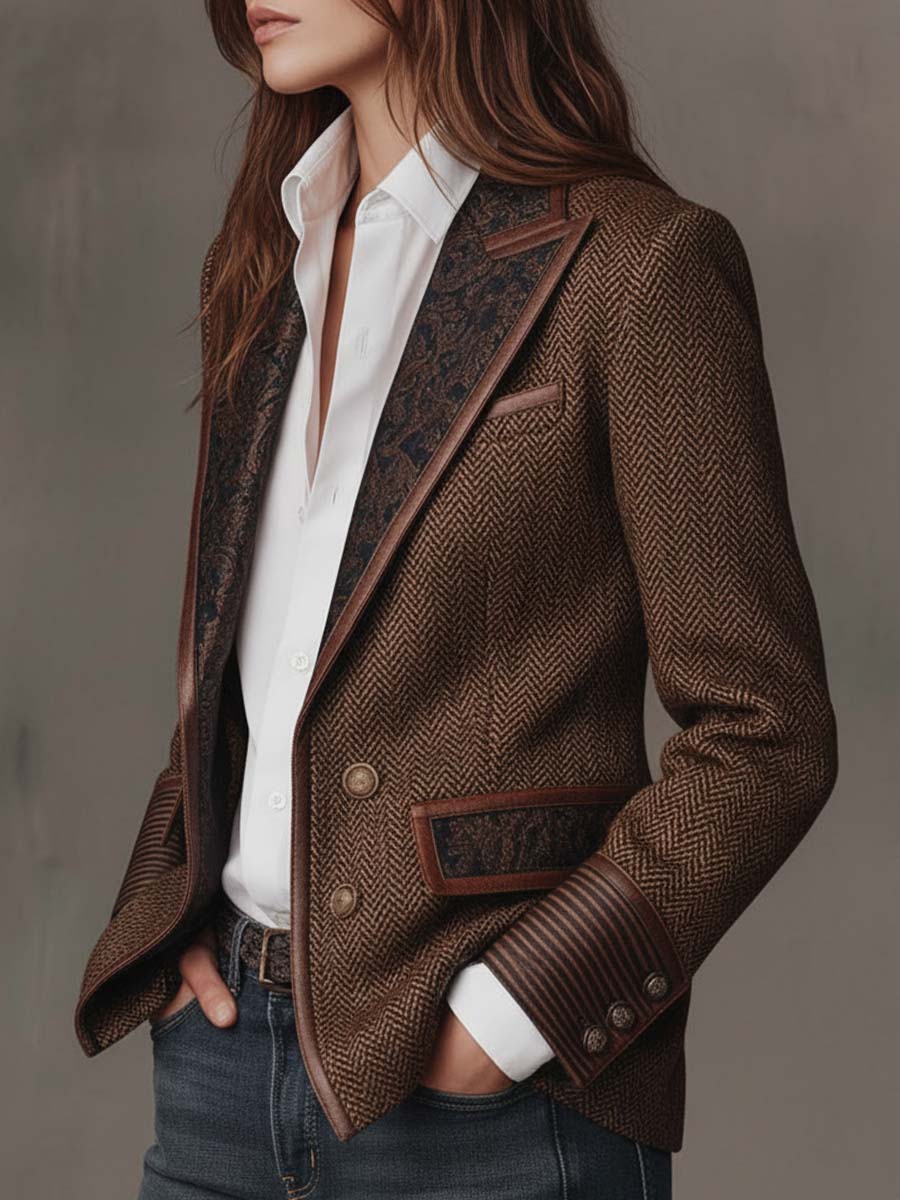 Gisèle | Blazer con Inserti a Zigzag