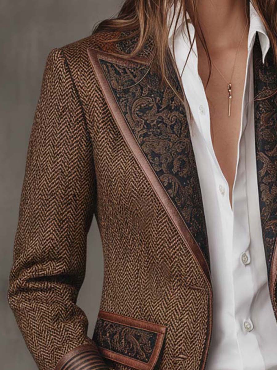 Gisèle | Blazer con Inserti a Zigzag