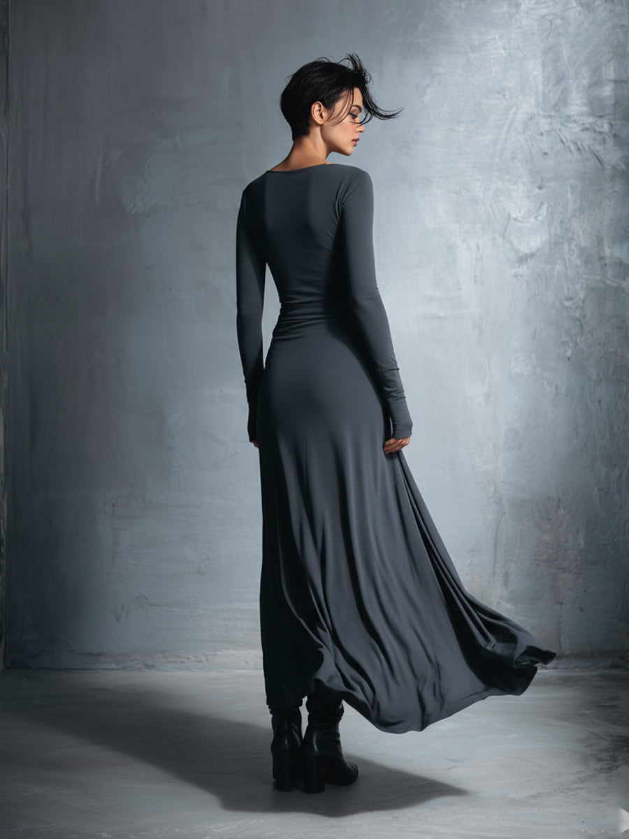 Naomie | Abito Maxi con Nodo Laterale