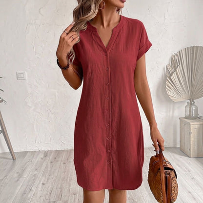 Tess™ | Abito camicia in lino elegante e comodo