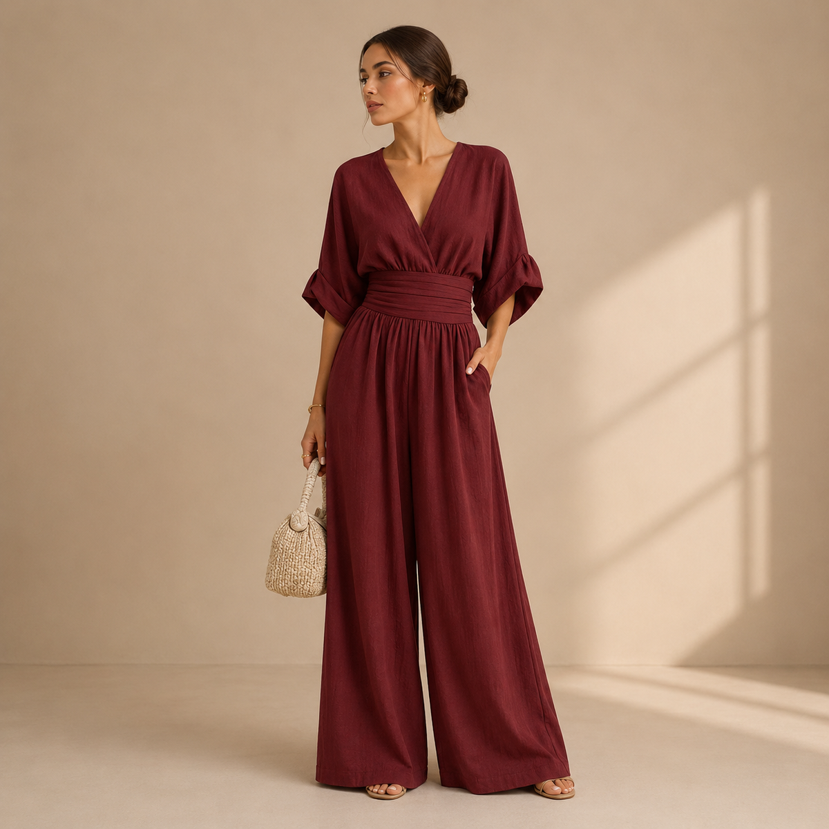 Ismenia | Mono Elegante con Scollatura Incrociata