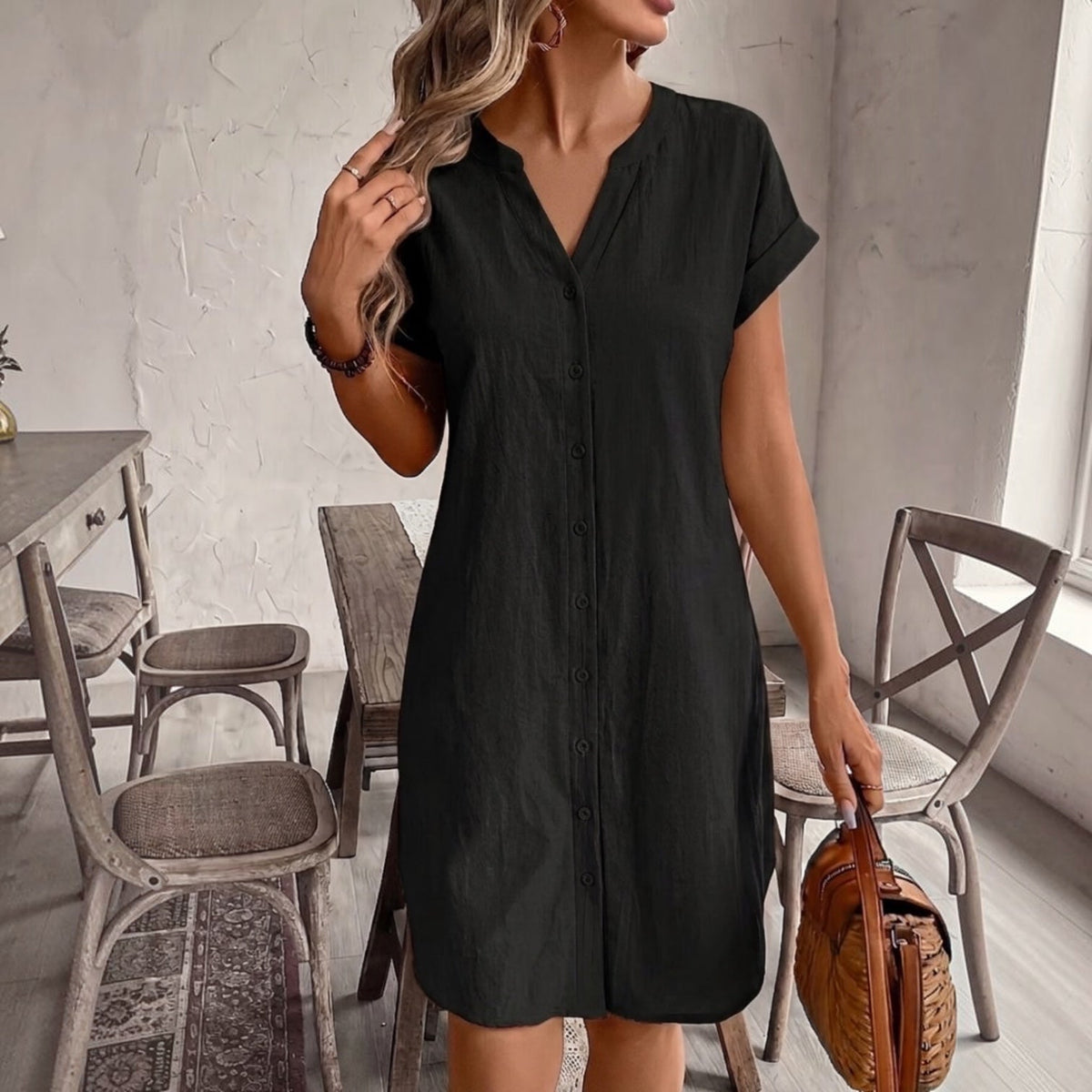 Tess™ | Abito camicia in lino elegante e comodo