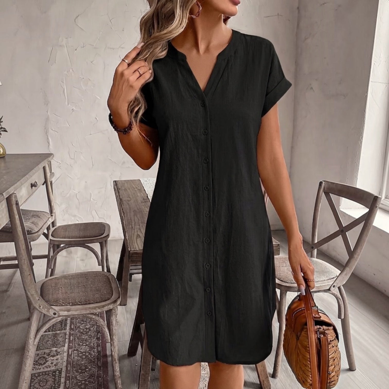 Tess™ | Abito camicia in lino elegante e comodo