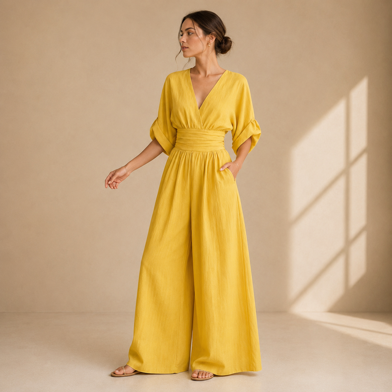 Ismenia | Mono Elegante con Scollatura Incrociata