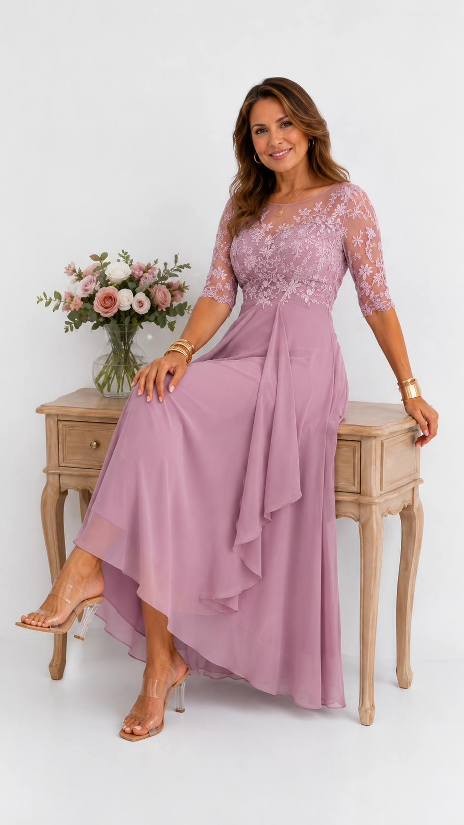 RHONDA | Elegante vestito in pizzo