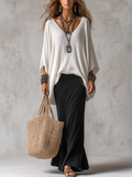 Cenerentola | Completo Vestito Maxi Nero con Cami e Top Coprente Bianco