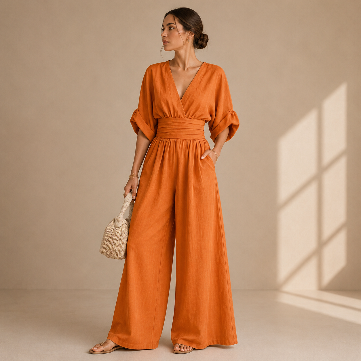 Ismenia | Mono Elegante con Scollatura Incrociata