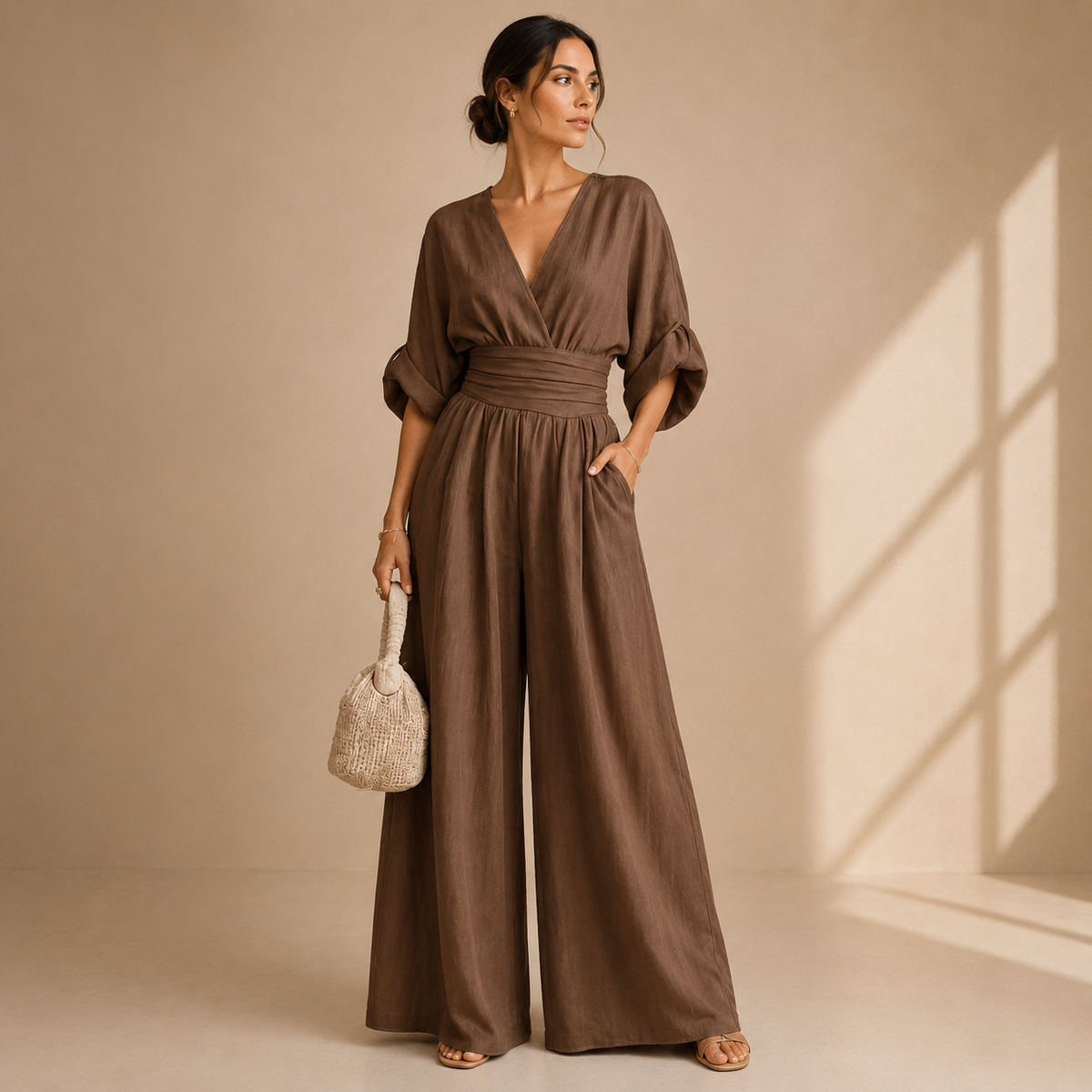 Ismenia | Mono Elegante con Scollatura Incrociata