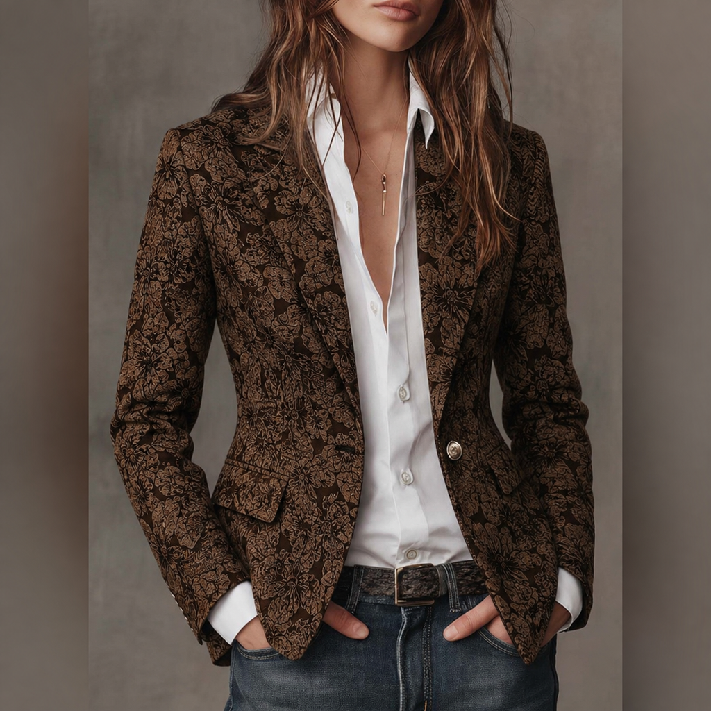 Estelle | Blazer Jacquard Cachemire Regolato