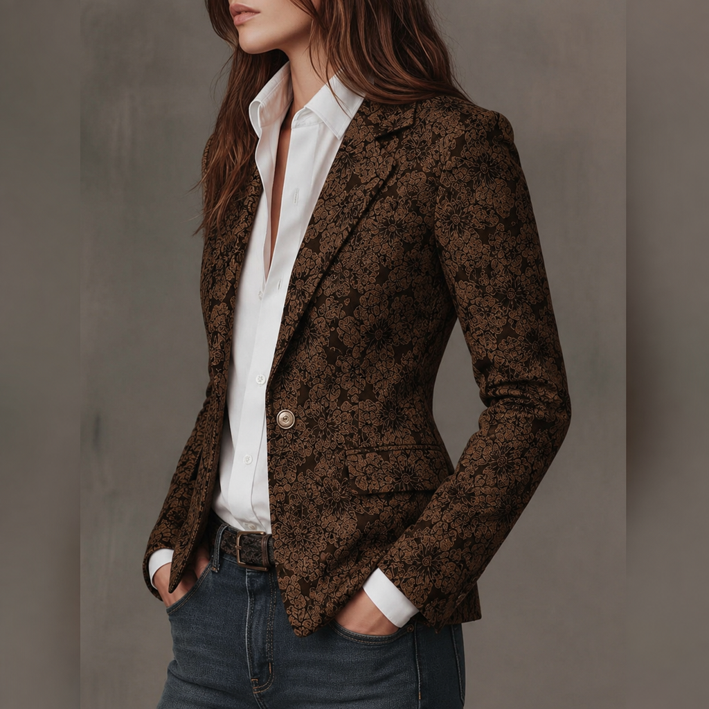 Estelle | Blazer Jacquard Cachemire Regolato