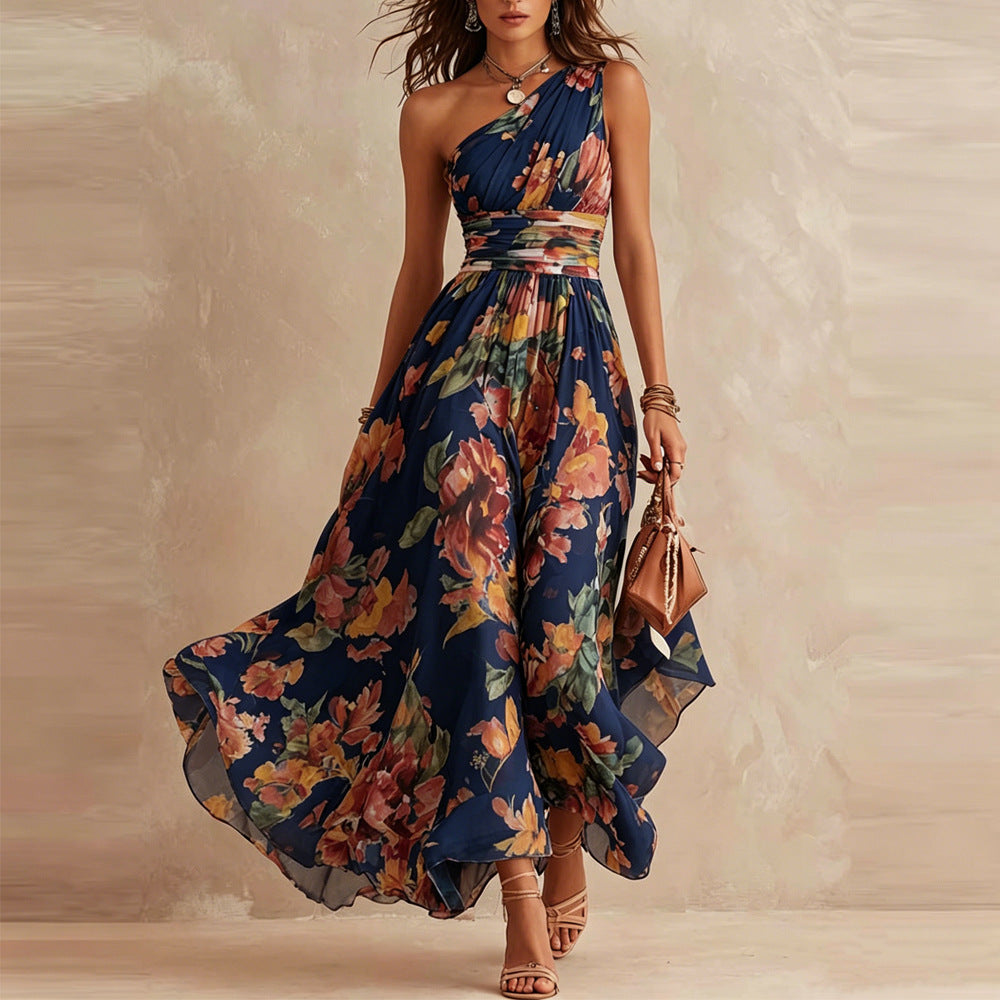 Aurora | Vestito asimmetrico a fiori