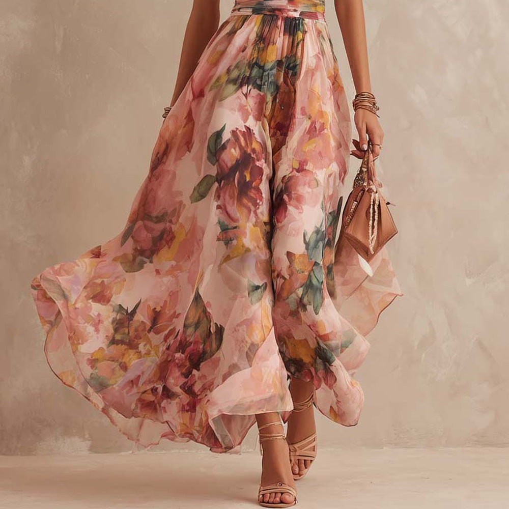 Aurora | Vestito asimmetrico a fiori