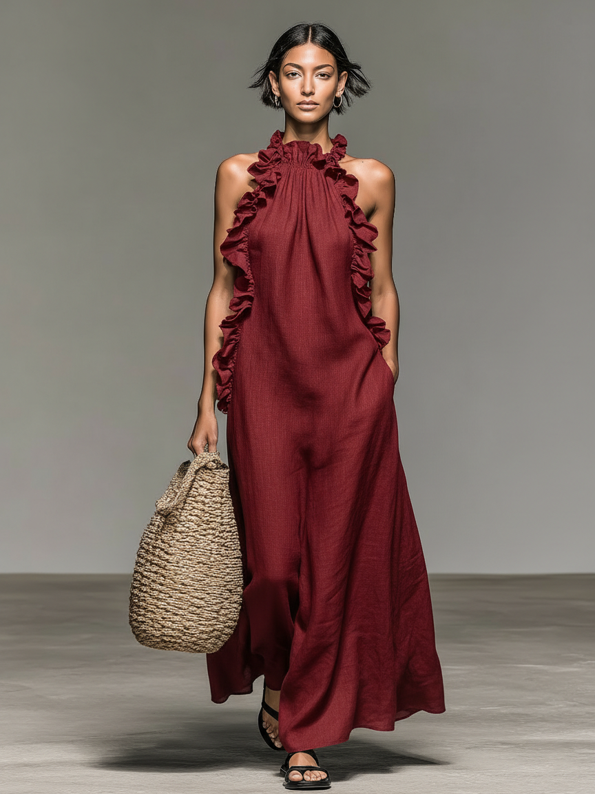 Lua | Vestito lungo con tasche