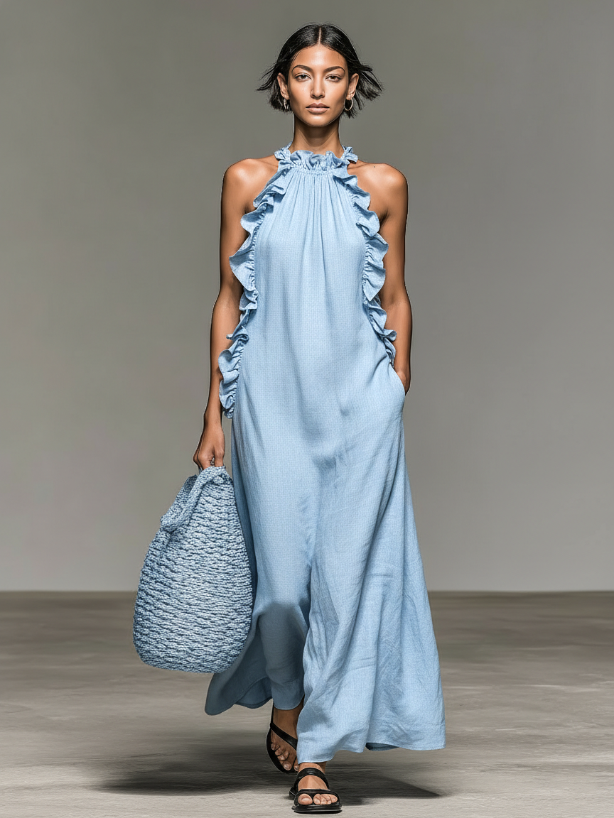 Lua | Vestito lungo con tasche