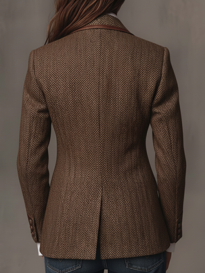 Giselda | Blazer a Pannelli Stampa Chevron