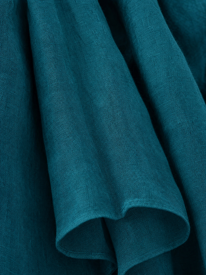Abito Maxi Senza Maniche in Lino Minimalista per Donna -