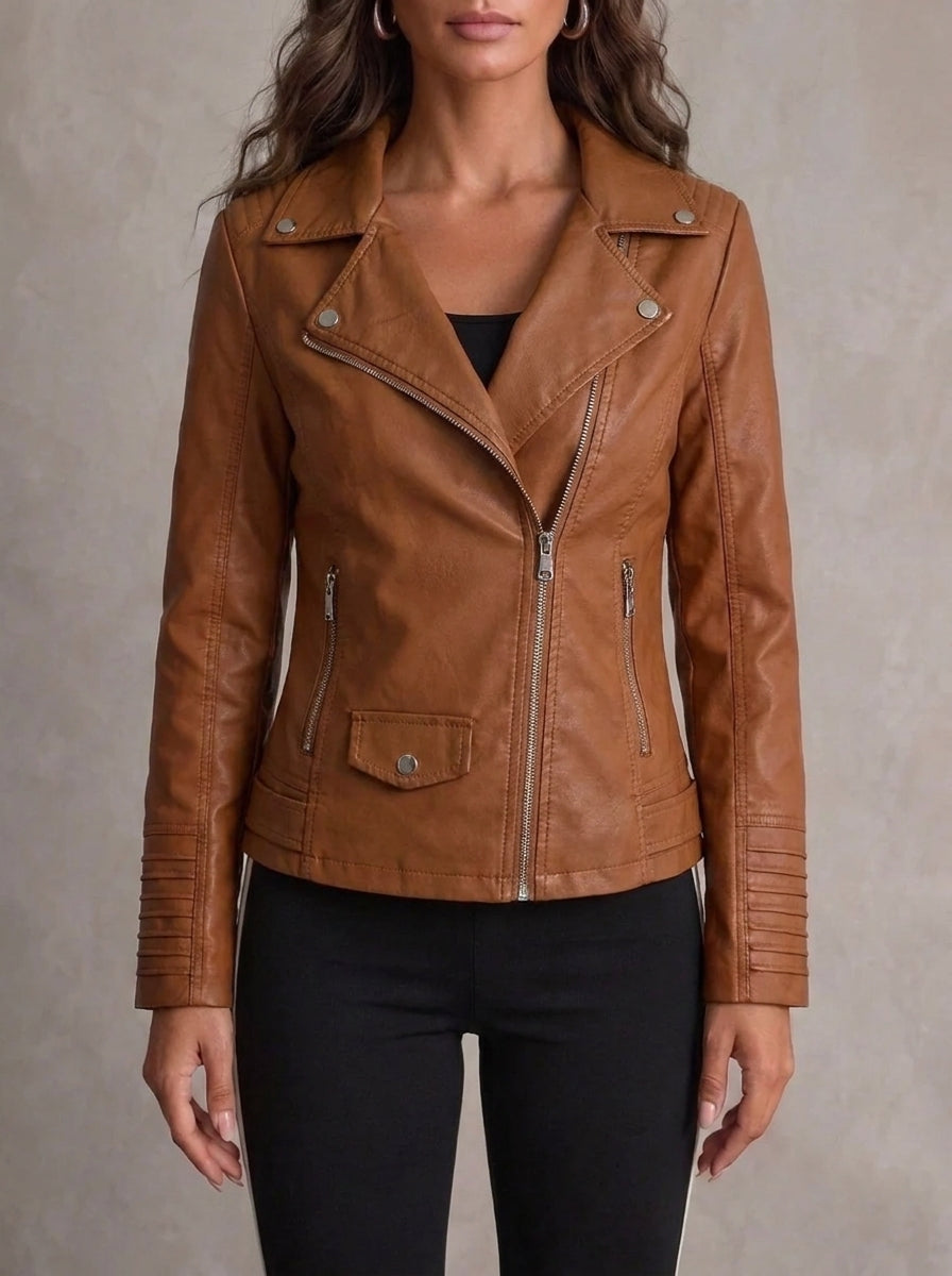 María - Giacca in Pelle Resistente ed Elegante