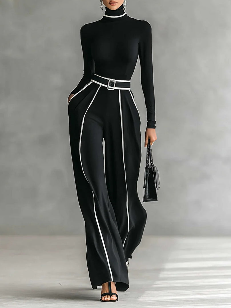 Adèle | Completo con Collo Alto e Pantaloni Ampi