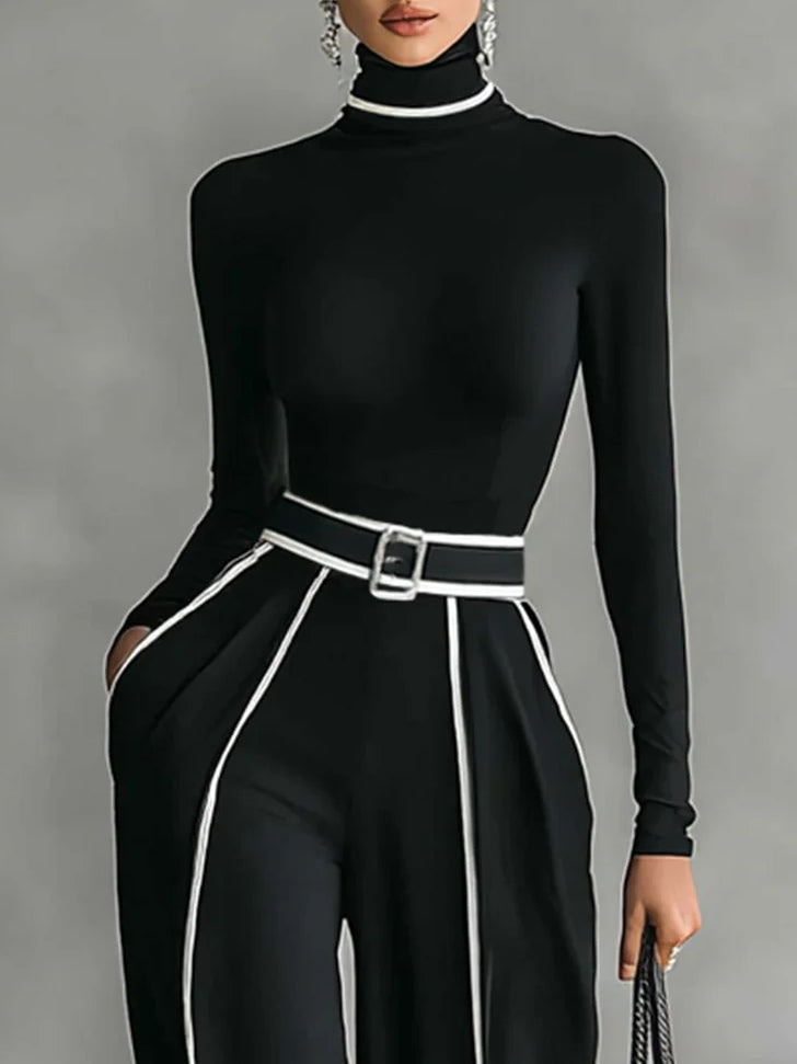 Adèle | Completo con Collo Alto e Pantaloni Ampi