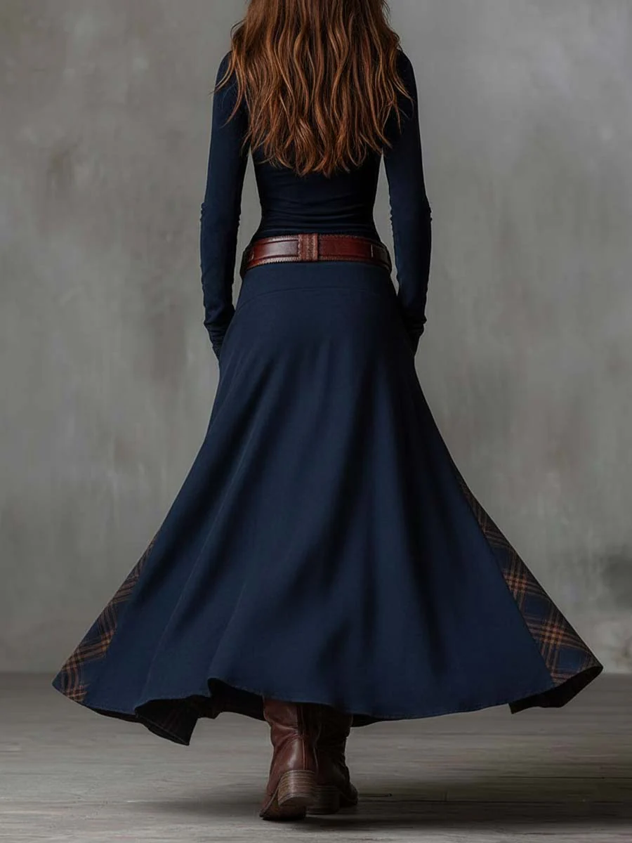 Élise | Abito Maxi in Suedine con Cintura