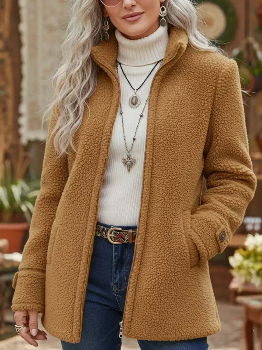 Judith | Giacca a zip completa con colletto alto