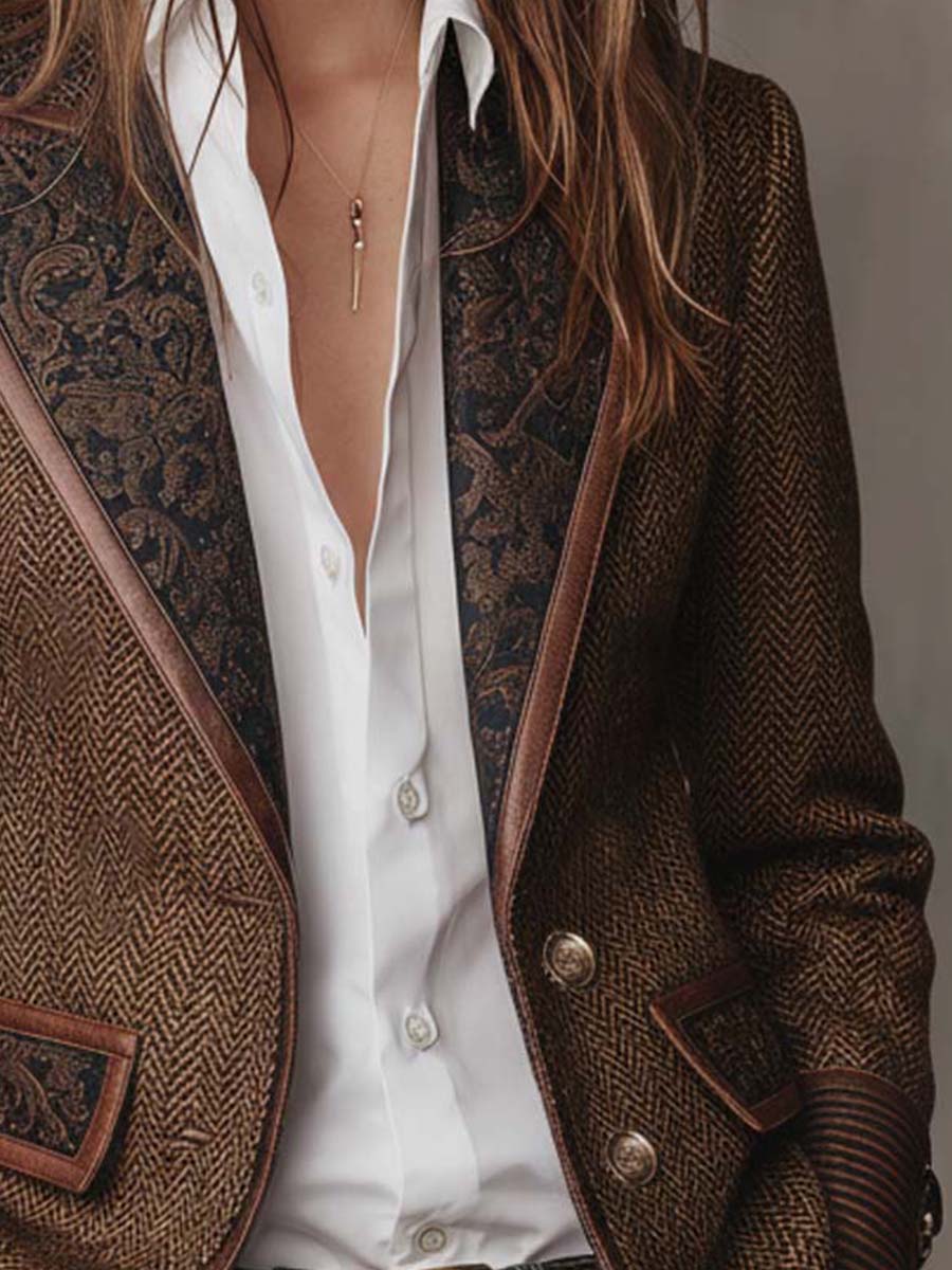 Gisèle | Blazer con Inserti a Zigzag