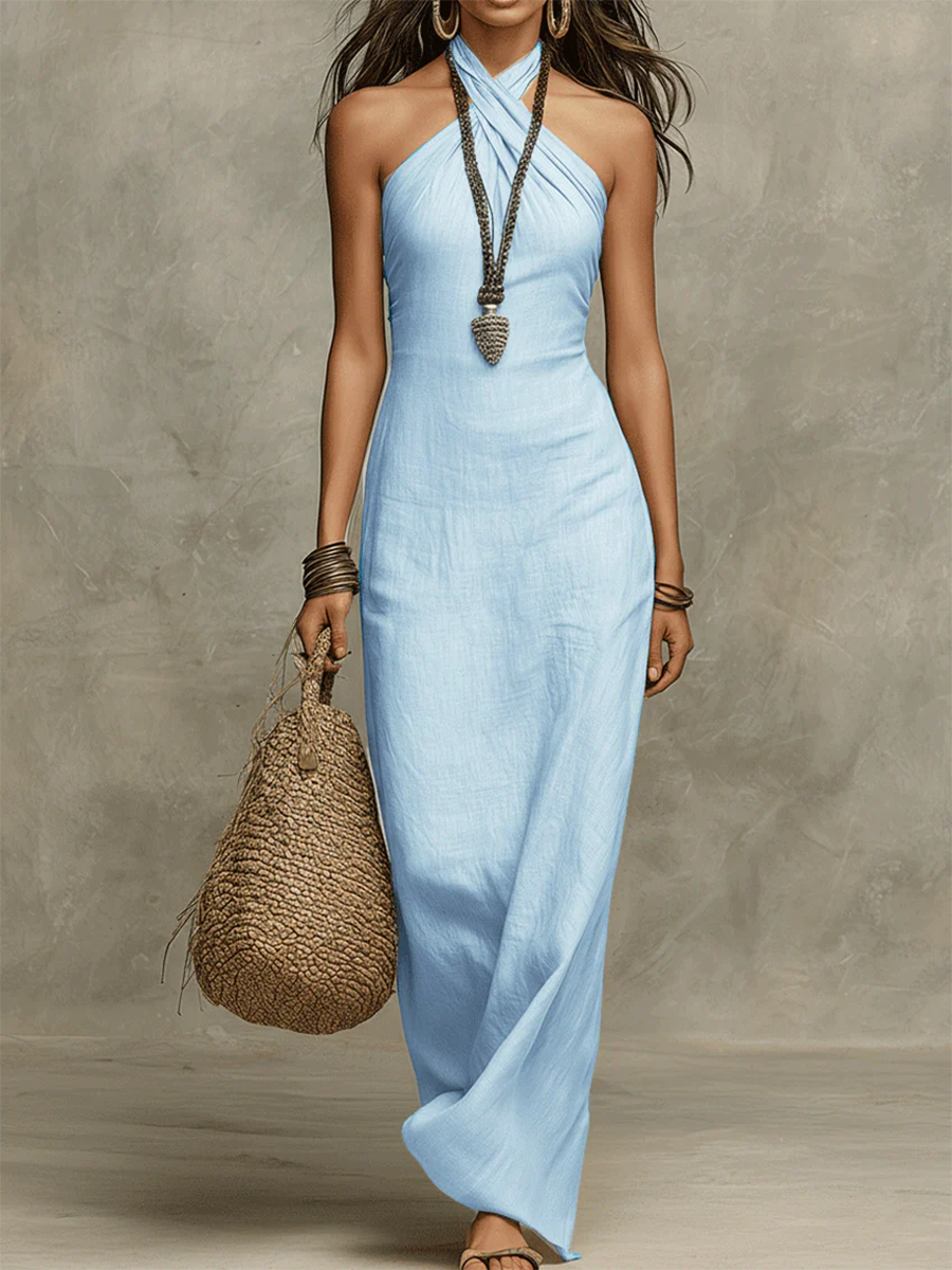 Azura | Vestito Maxi con Collo Halter