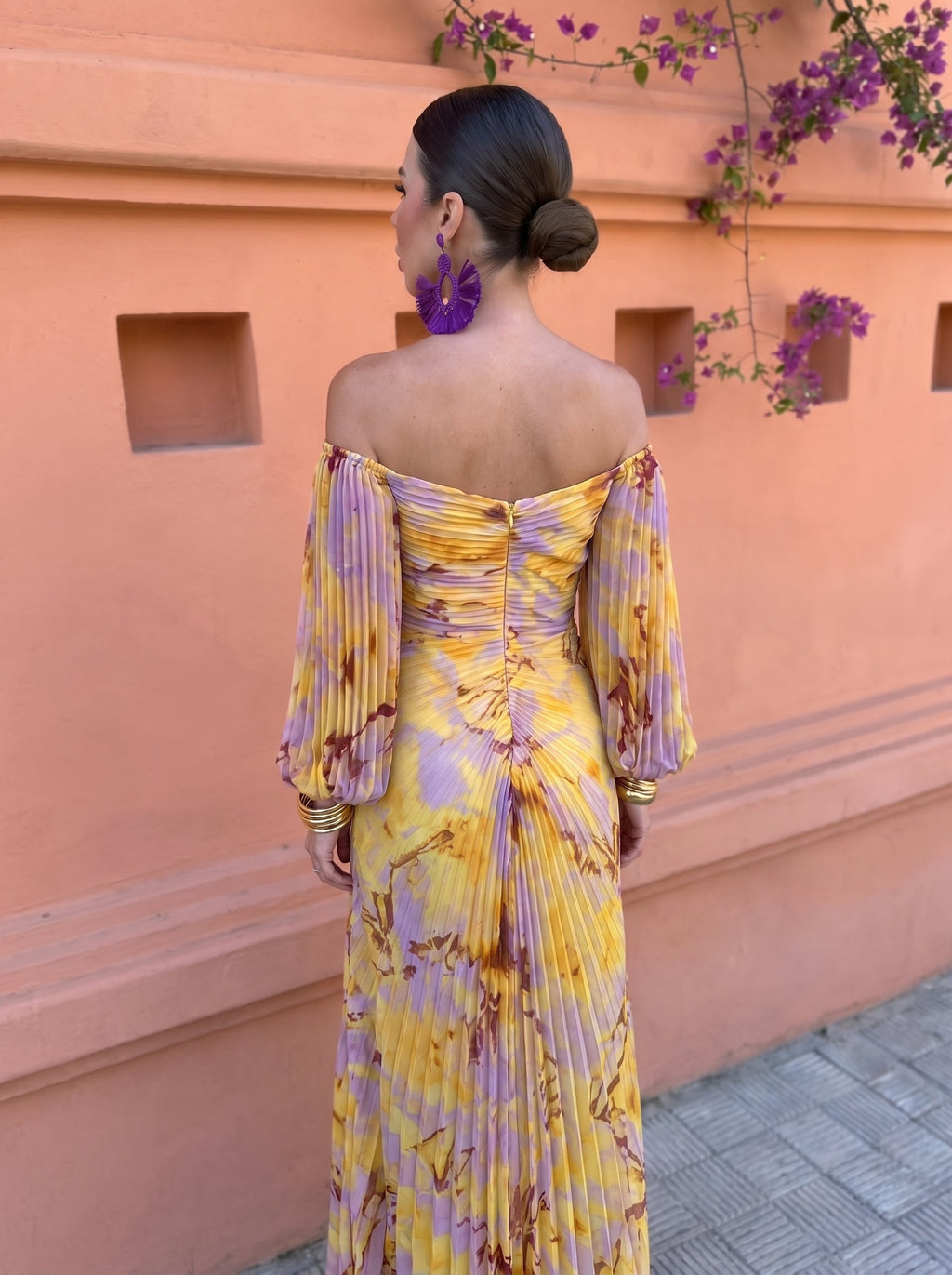 Gregoria™ | Vestito Lungo Floreale con Scollatura Profonda