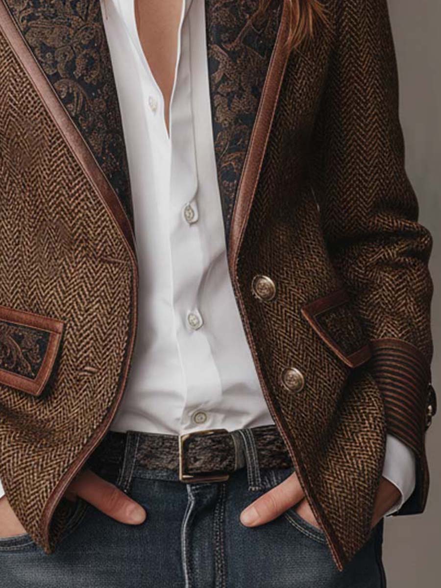 Gisèle | Blazer con Inserti a Zigzag
