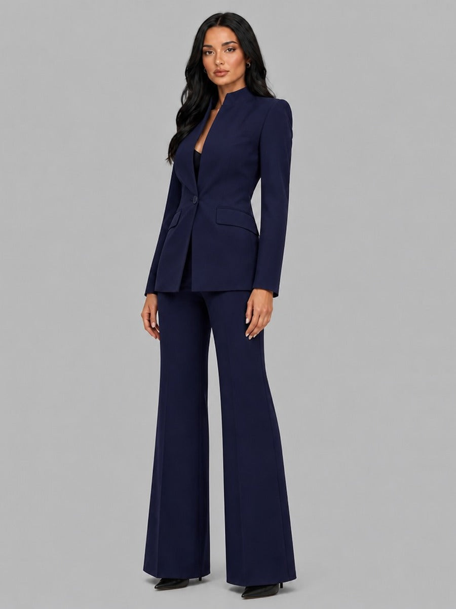 Faustina | Completo Due Pezzi con Blazer a Listino e Pantaloni a Zampa