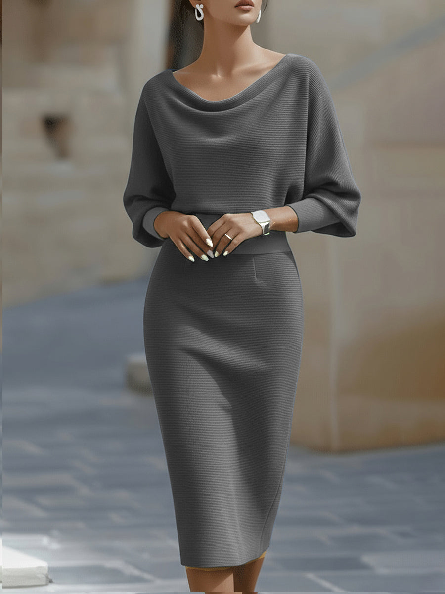 Alice | Vestito midi drappeggiato bianco