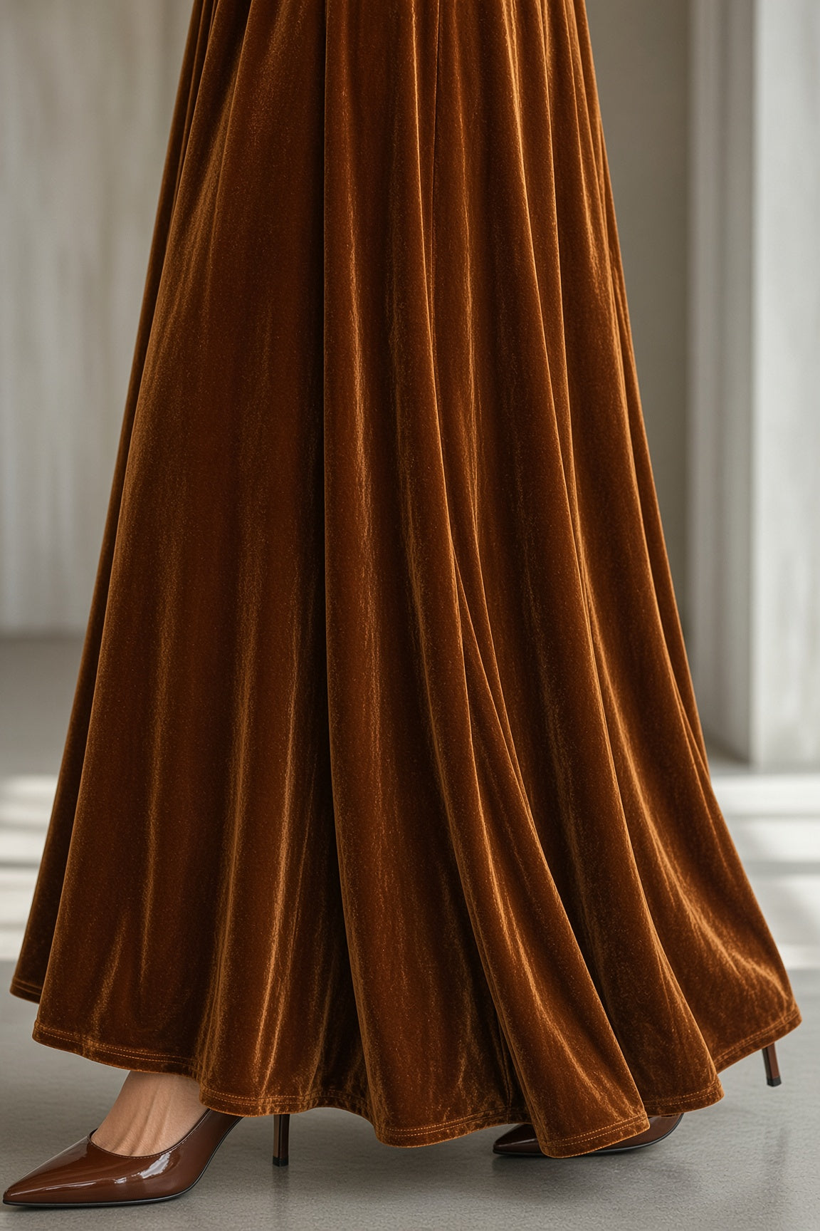 Ludovica | Abito Maxi in Velluto