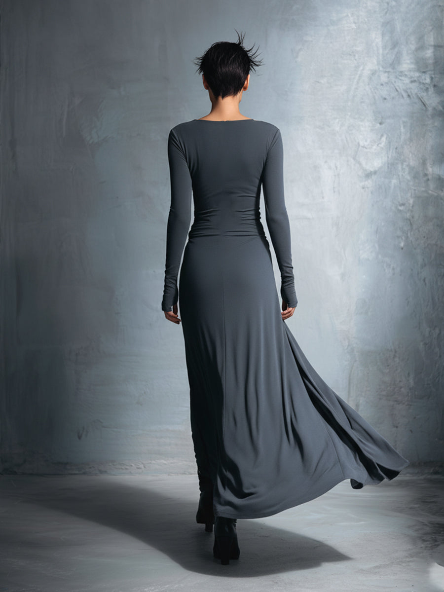 Naomie | Abito Maxi con Nodo Laterale