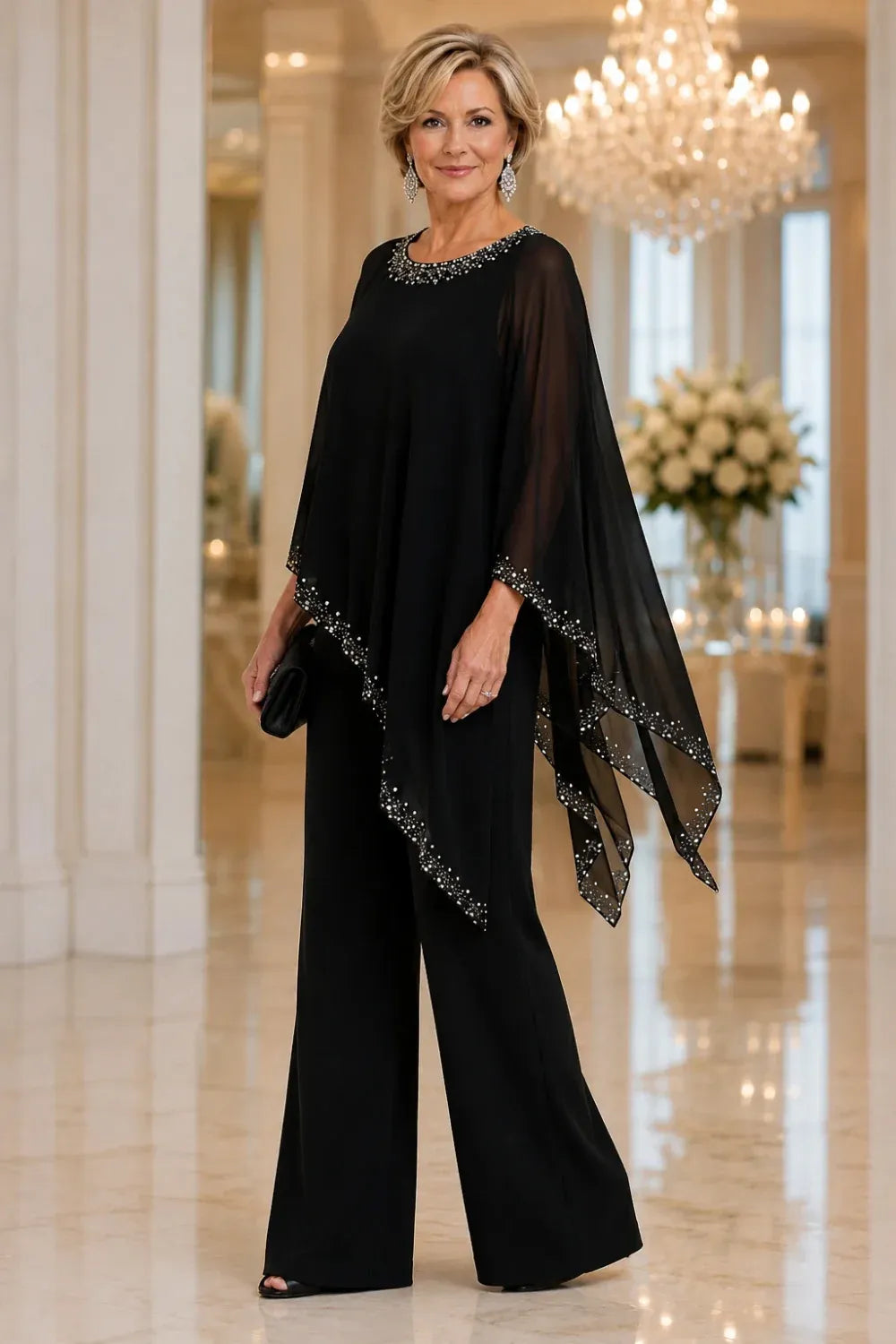 Perlantina | Completo Mantella in Chiffon