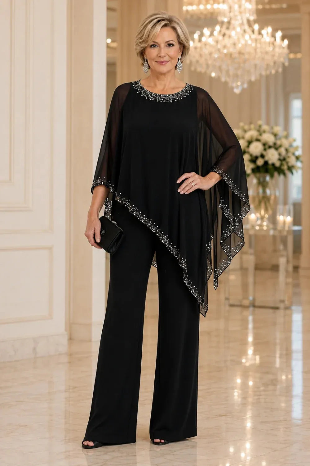 Perlantina | Completo Mantella in Chiffon